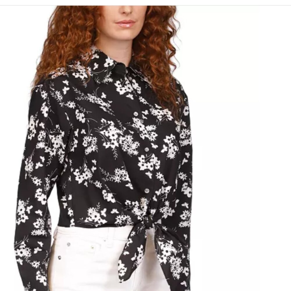 Michael Kors Cotton Tie blouse New with tags